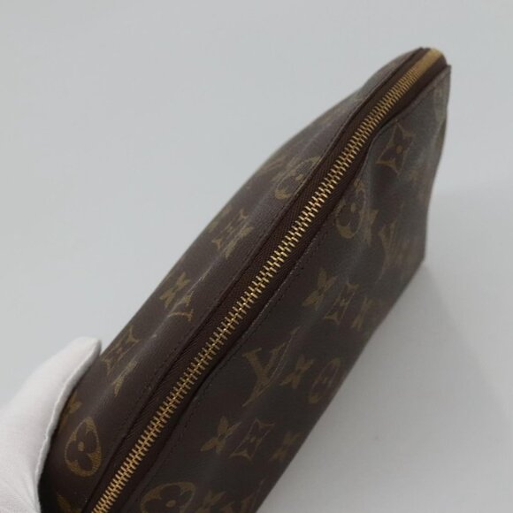 LOUIS VUITTON Monogram Trousse Demi Ronde Cosmetic Pouch M47520 LV Auth BA014 - Picture 7 of 16